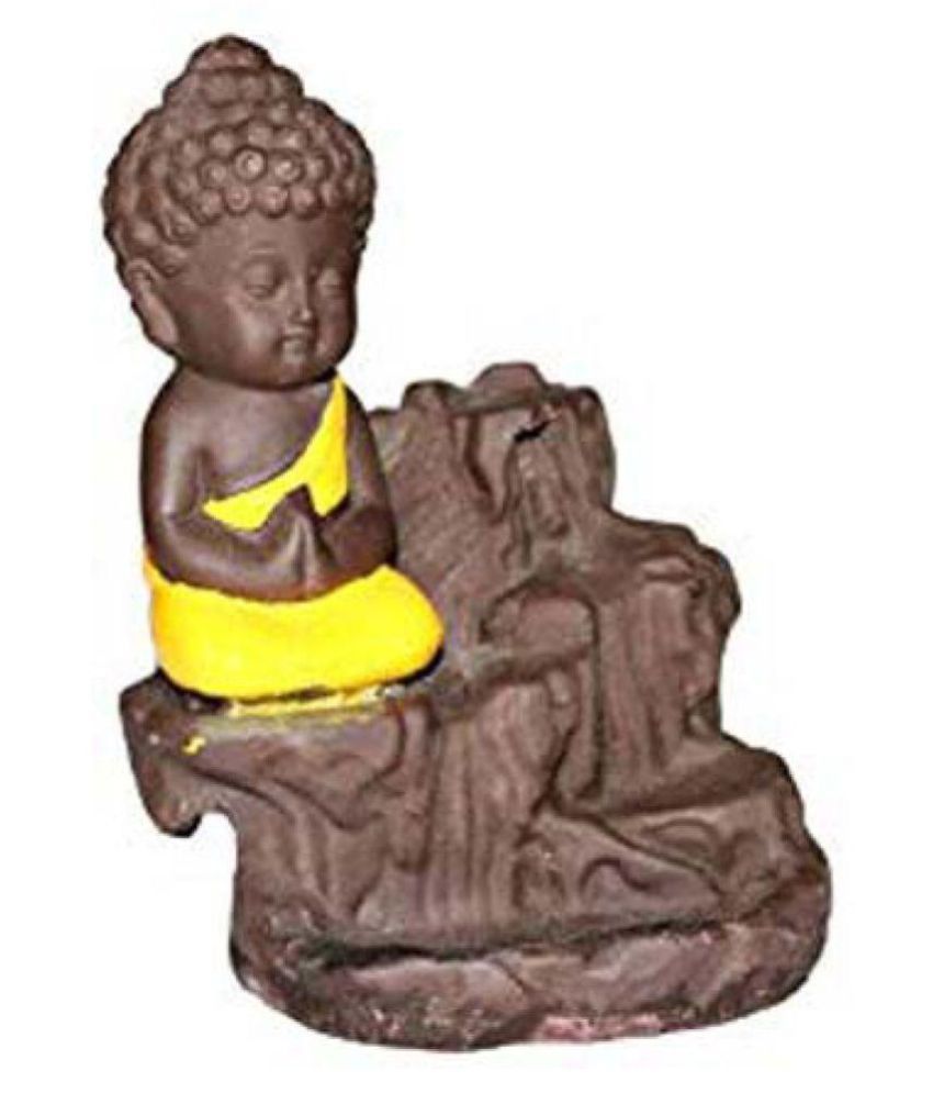 Smoke Buddha Blue With10pcCone Resin Ganesha Idol 12 x 7 cms Pack of 1