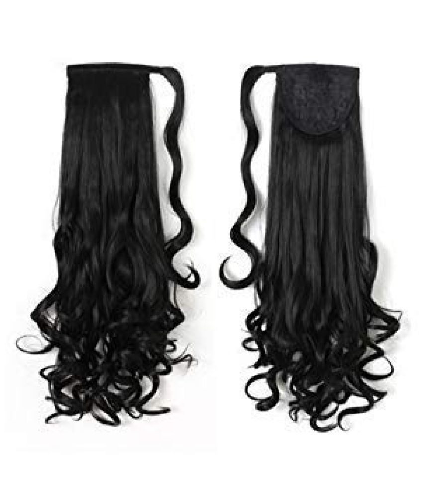 blushia Curly Ponytail Hair Extensions Wavy Clip In Hair Extension Black:  Buy blushia Curly Ponytail Hair Extensions Wavy Clip In Hair Extension Black  at Best Prices in India - Snapdeal