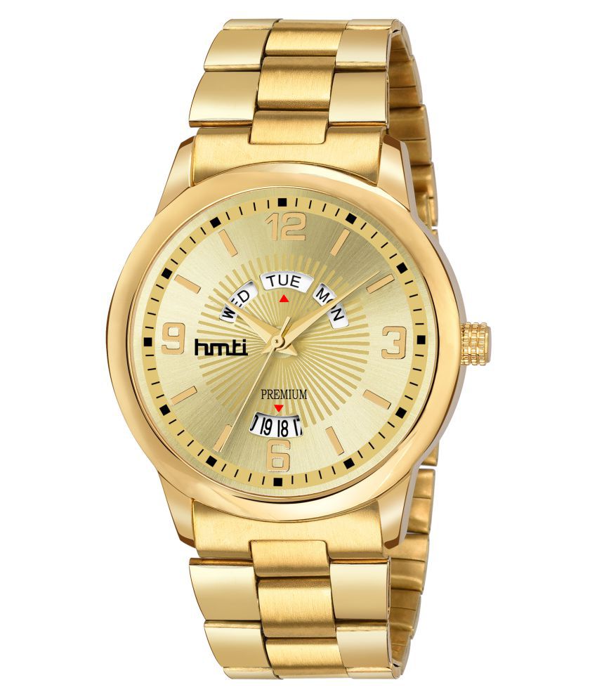 HMTI 9086 Gold Metal Analog Men's Watch