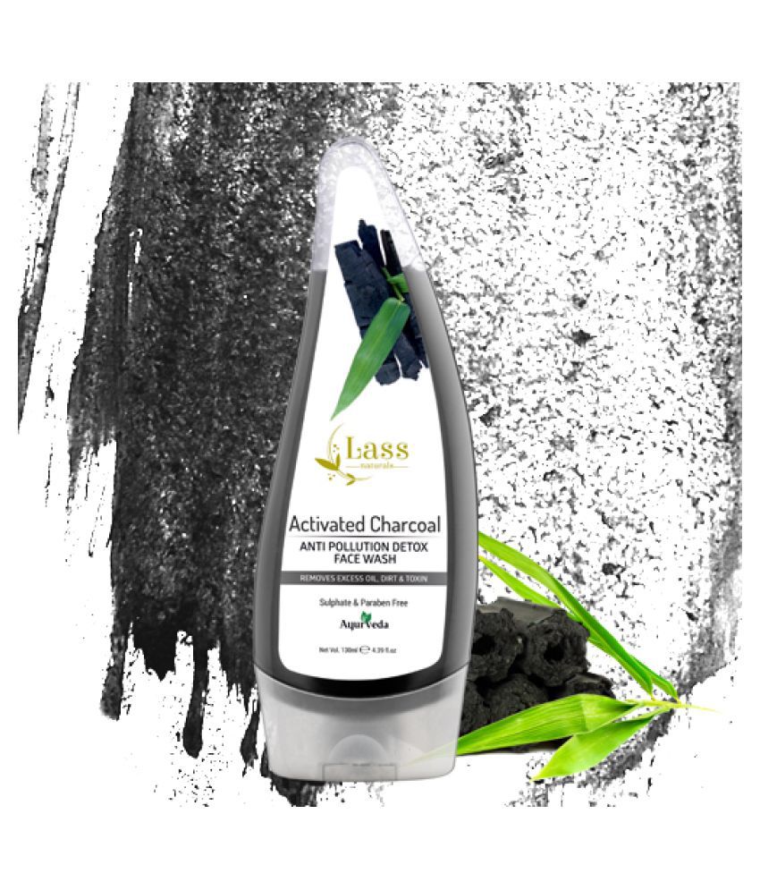     			Lass Naturals Activated Charcoal Anti-Pollution Detox face Wash 130ml Face Wash 130 mL