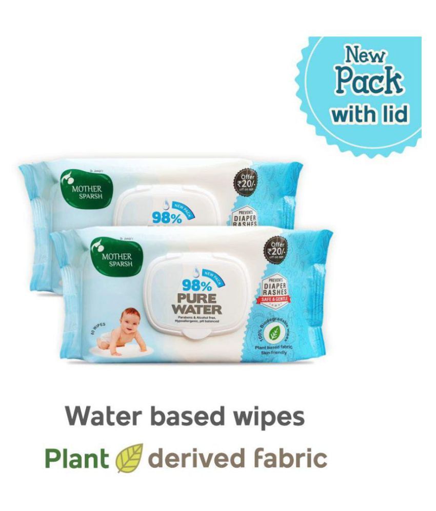 mother sparsh water wipes