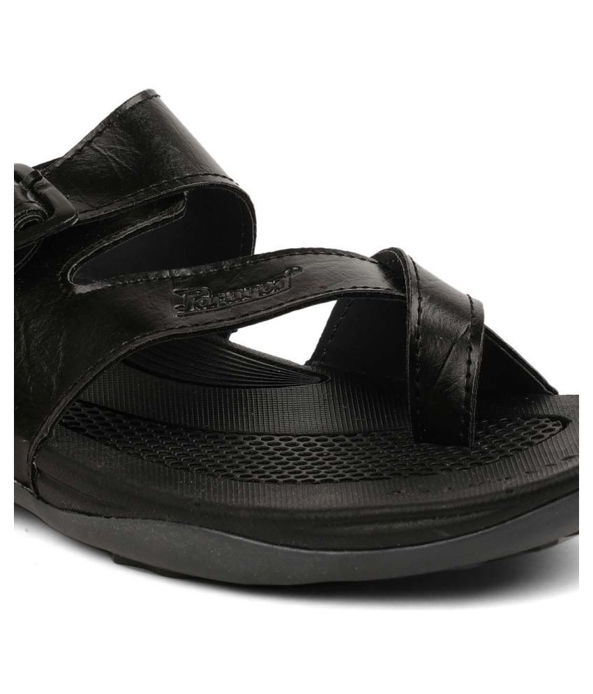 paragon men black sandals