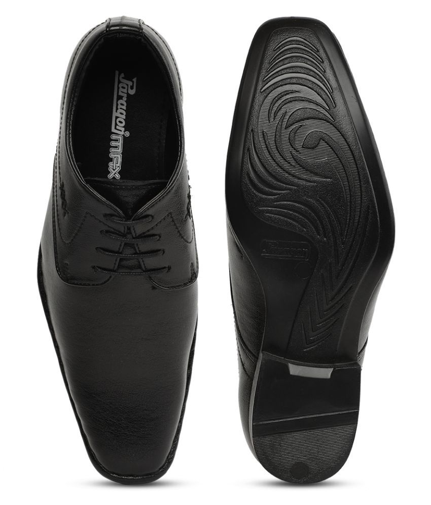 paragon max men's black formal shoes