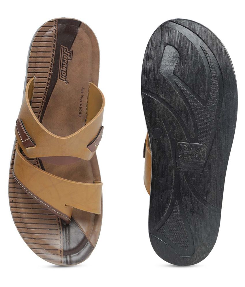paragon men tan sandals