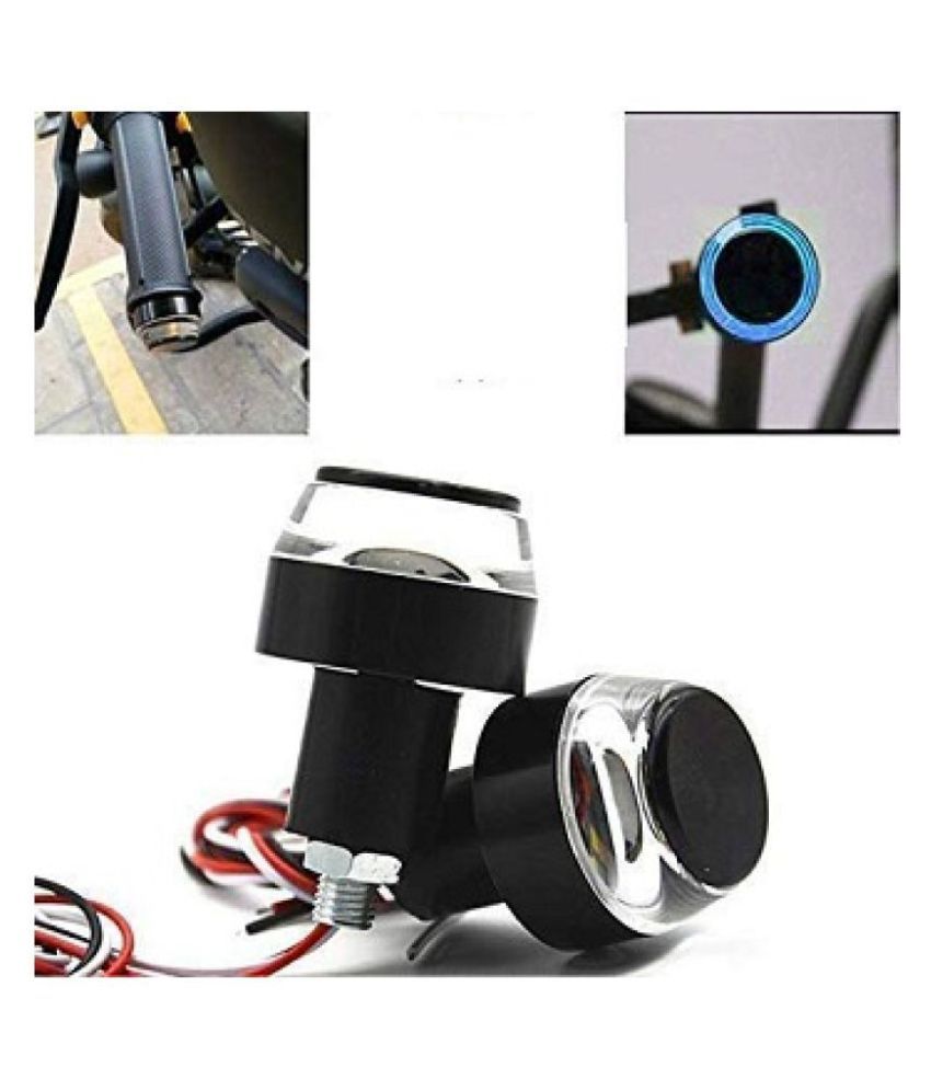 Blinker Bike Handle Bar LED Turn Signal Indicators Dual Color Universal