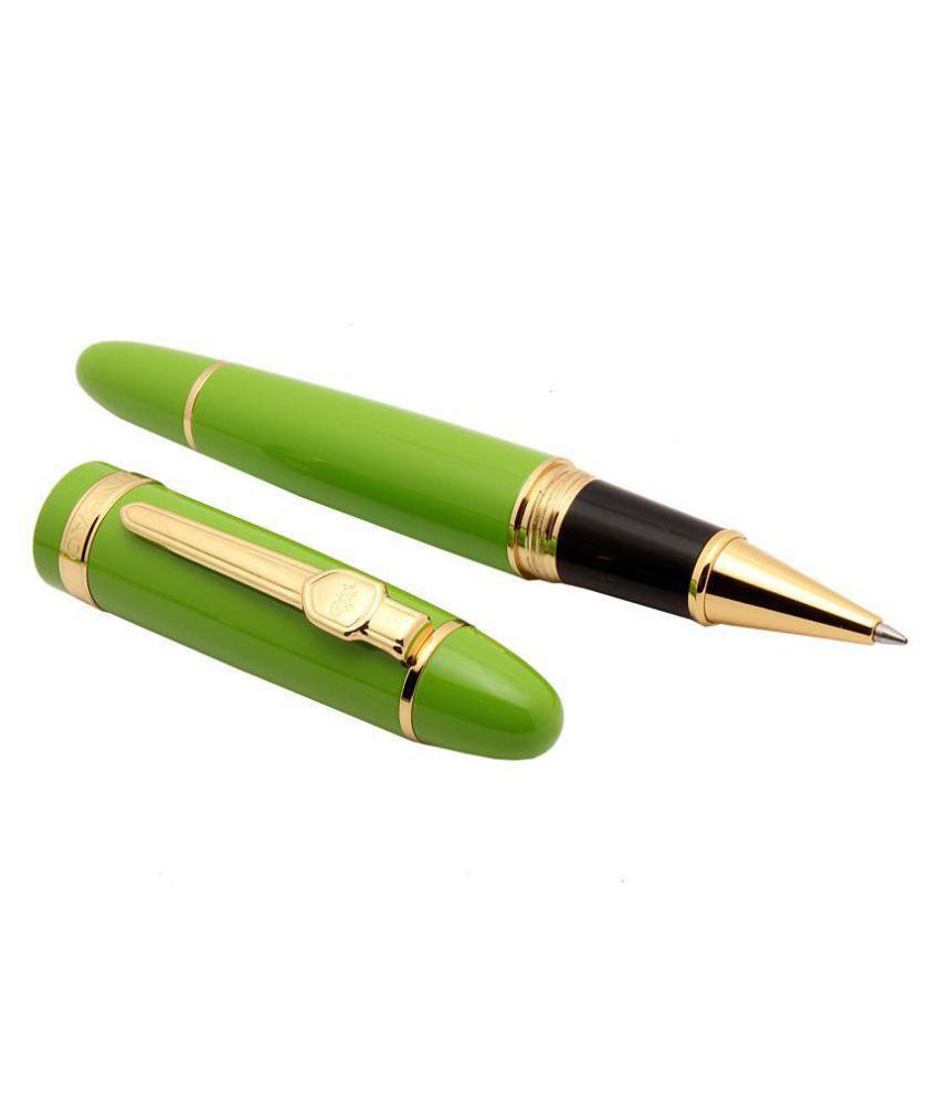     			New 159 Masterpiece Green Heavy Big Pen Gold Trim Gift for Office Roller Ball Pen