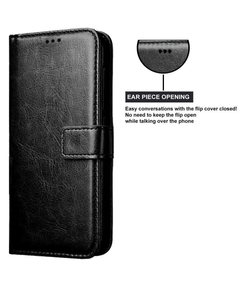  Vivo  V15 Pro Flip Cover by JMA Black Leather Wallet Flip 