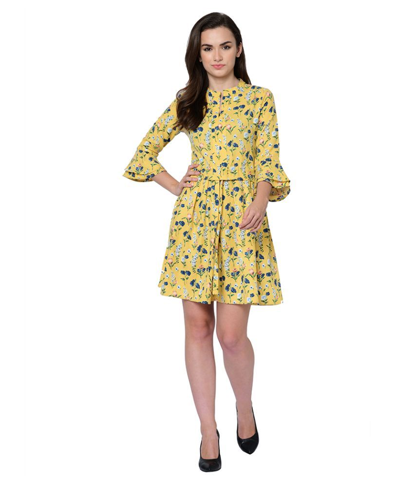 yellow fit and flare