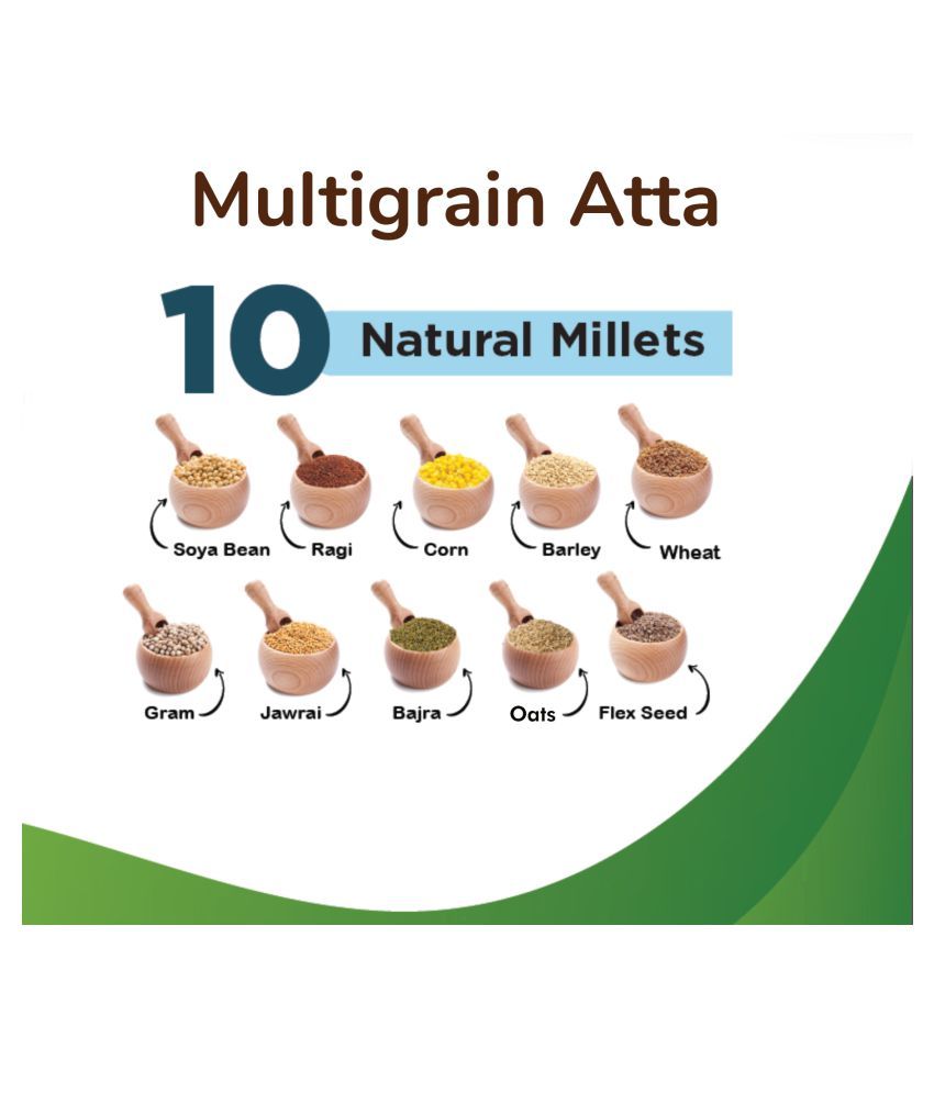 Goshudh Sharbati And Multigrain Atta Combo Pack Of 2(1 Kg Each) 2 Kg ...