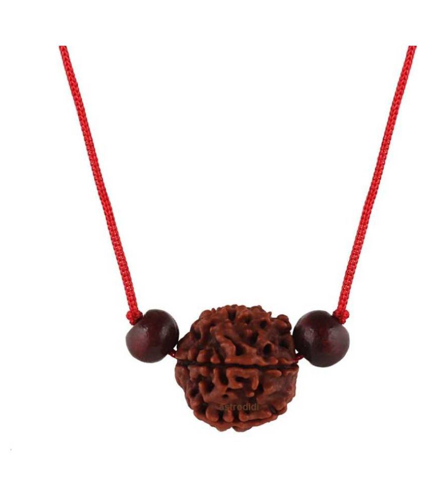     			Astrodidi 4 Mukhi Rudraksha With Red Chandan Beads