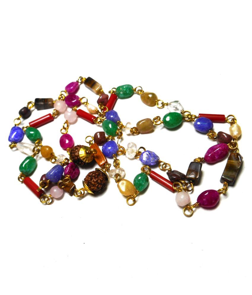     			Kanha Ji Creations Natural Beautiful Navgrah or Navaratna mala Rosary Mala For all Rashi