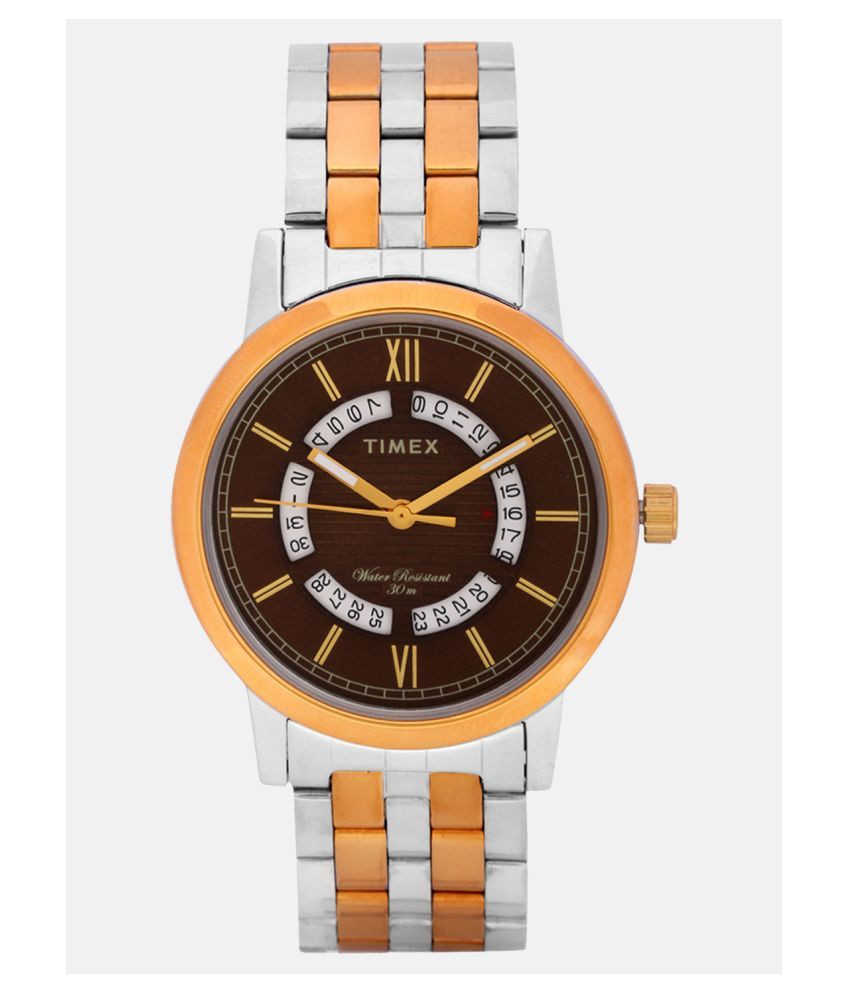 Timex Analog Brown Dial Men #039;s Watch TW000T129