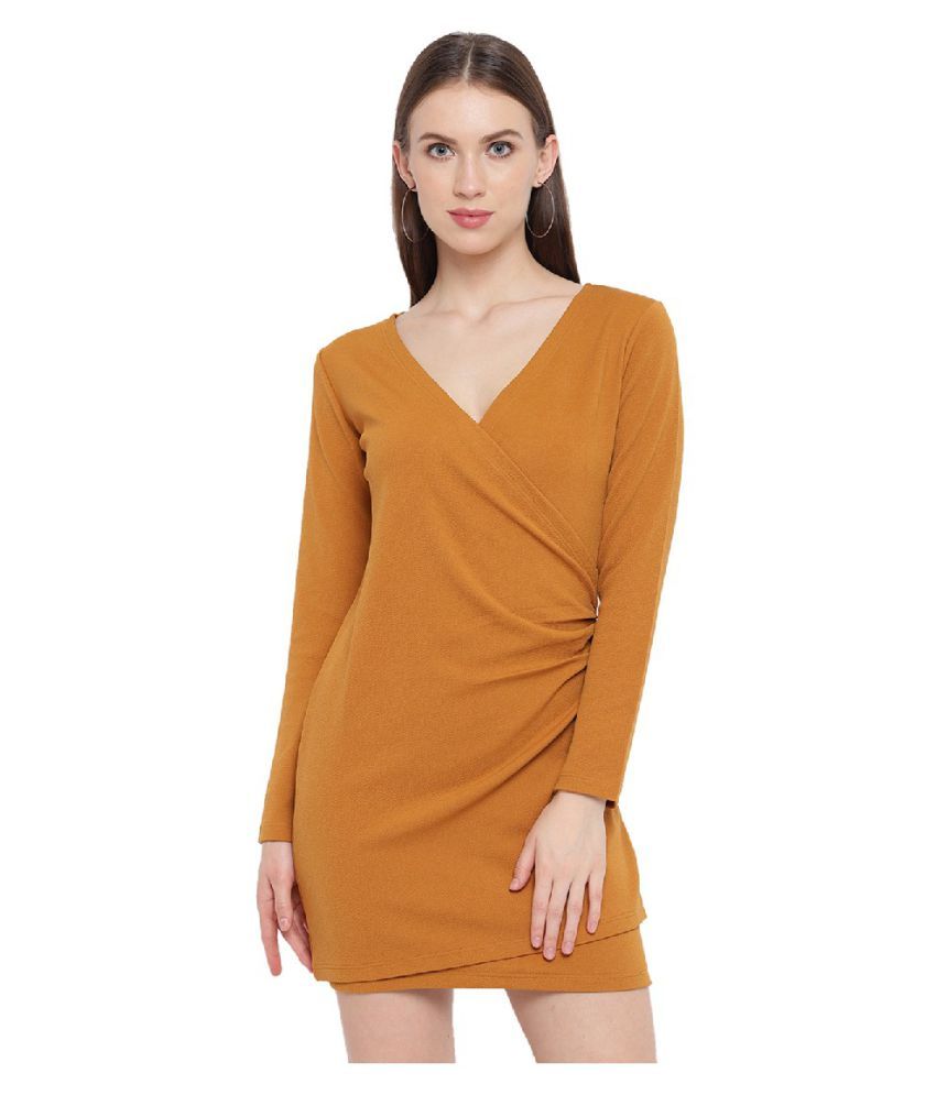 polyester wrap dress