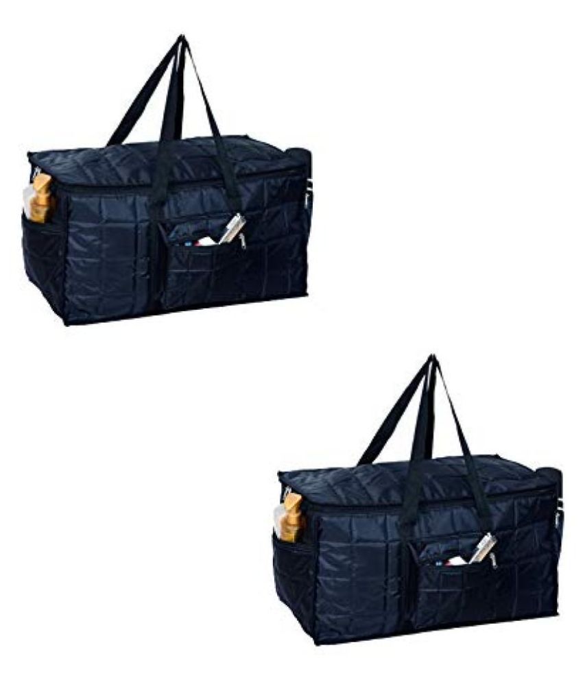     			PrettyKrafts Nylon Blue Water Resistant Multiple Pockets Duffle Bag (Large) Set of 2