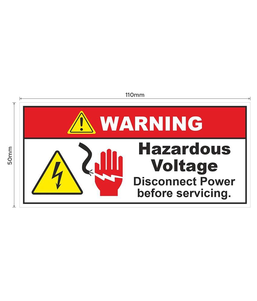     			Rangvishwa Enterprises Hazardous Voltage Sticker ( 11 x 5 cms )