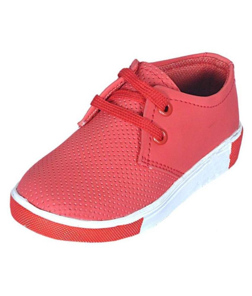 shoes for boys in red colour