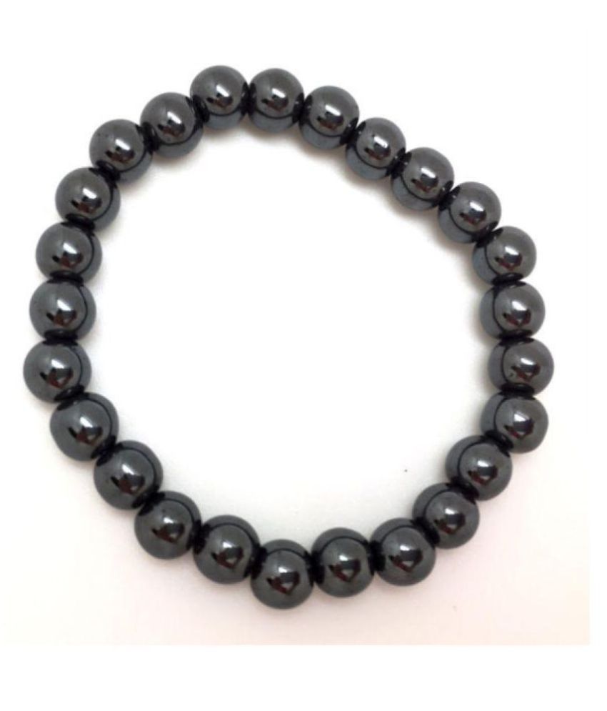     			hematite bracelet - healing crystal bracelet - hematite jewelry - elastic bracelet - chakra stones - hematite - hematite beads