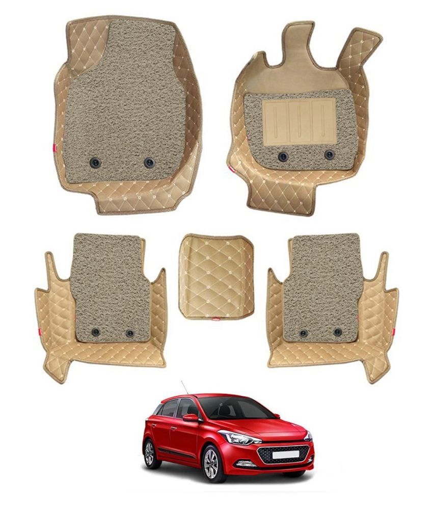 Elegant Luxury Leatherite 7D Car Mat For Hyundai Elite i20 (Beige) Buy
