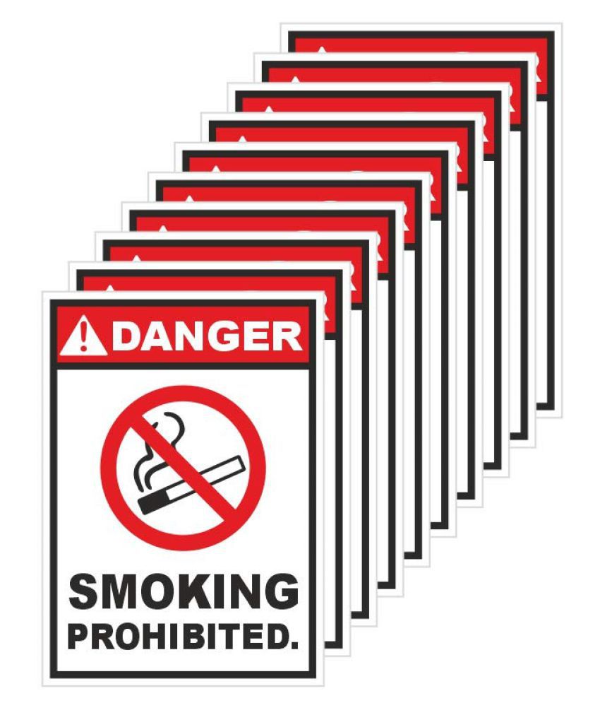     			Rangvishwa Enterprises Danger Smoking Prohibited Sticker ( 5 x 7 cms )