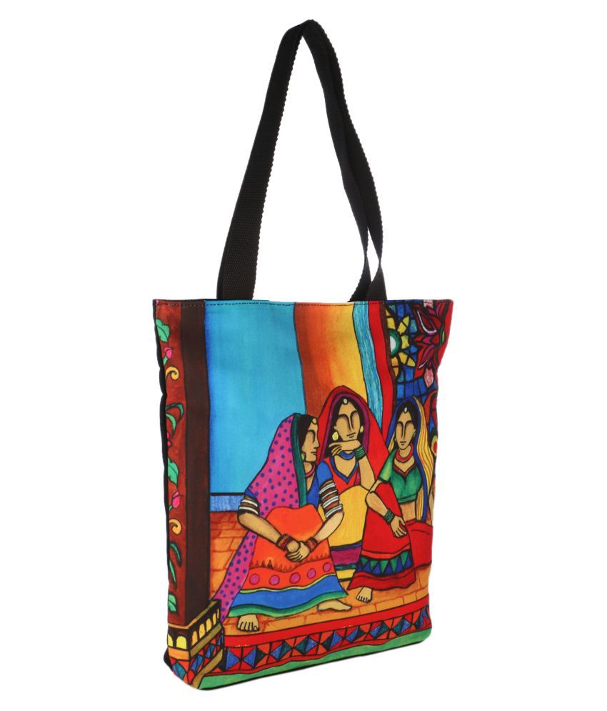 All Things Sundar Multi Canvas Tote Bag - Buy All Things Sundar Multi ...