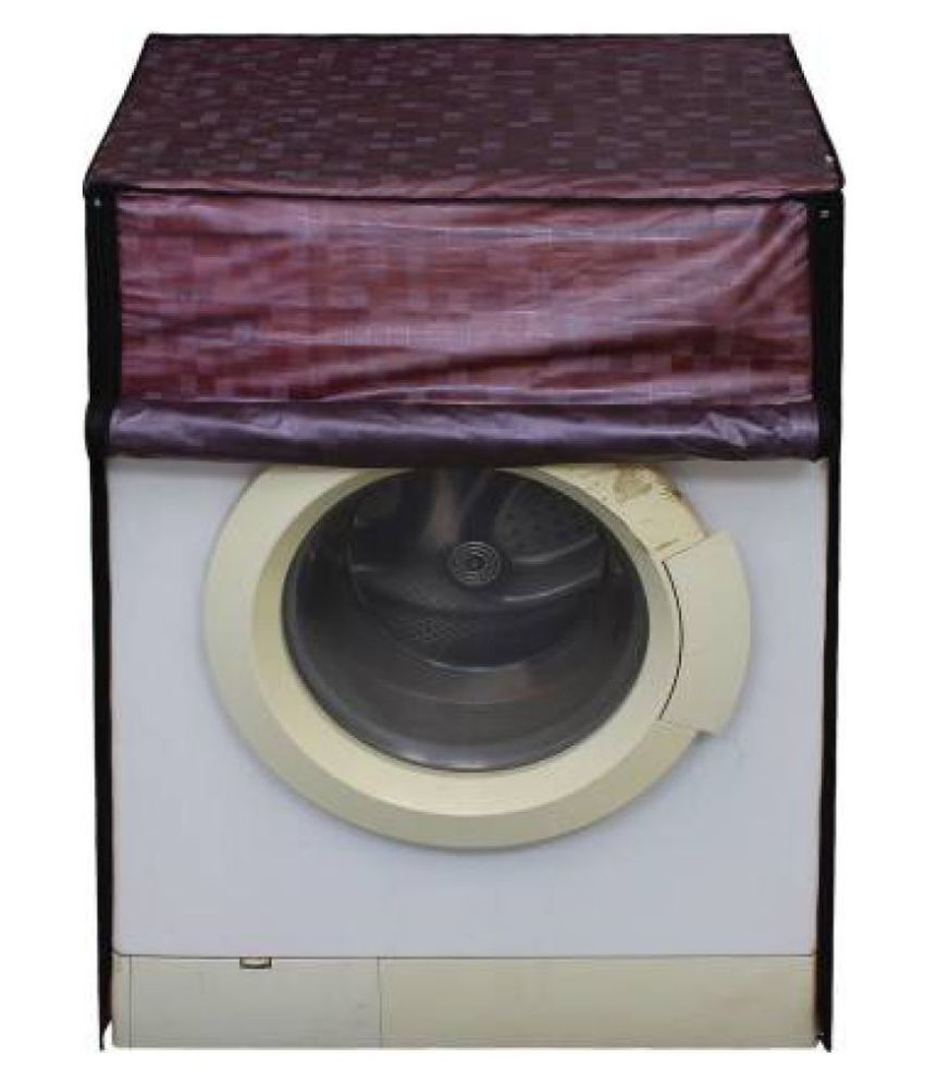     			HOMETALES Single PVC Brown Washing Machine Cover for Universal 7 kg Front Load