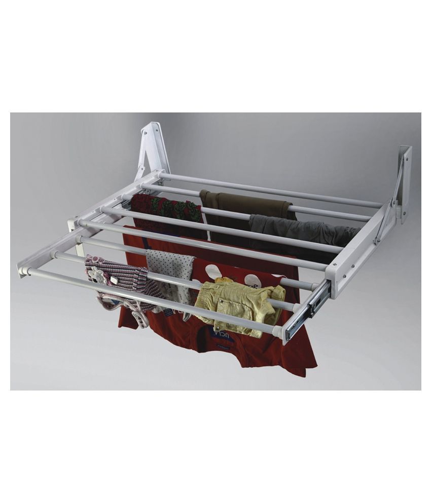 HOUZIE Wall Mounted Cloth Dryer Stand for Clothes Cloth Drying Stand