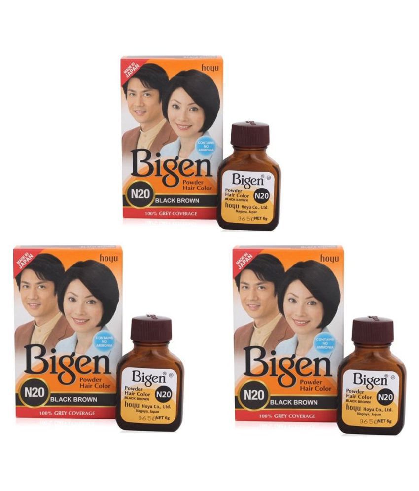     			Bigen Black Brown Temporary Hair Color Brown 6 g Pack of 3