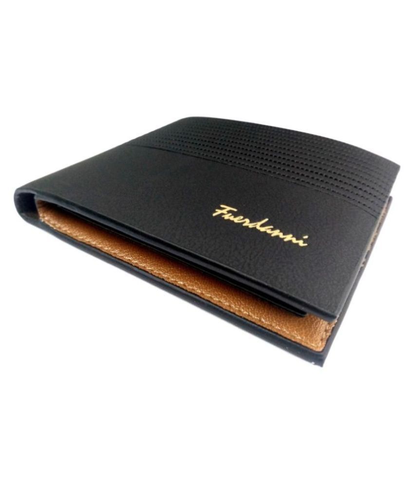     			Fuerdanni Black Leather Men's Regular Wallet ( Pack of 1 )