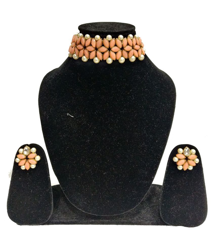 ZaffreCollections Alloy Peach Choker 