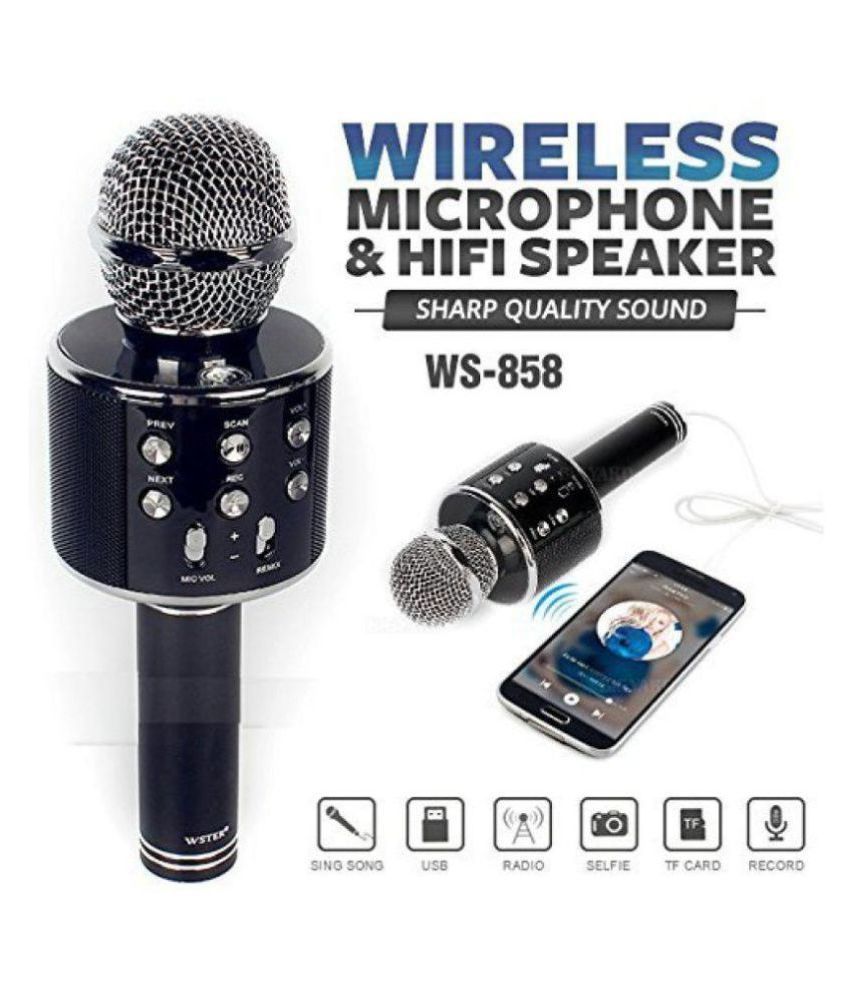 WS-858 Portable Wireless Bluetooth Karaoke Mic WS 858 Wireless