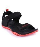 Campus Black Synthetic Floater Sandals