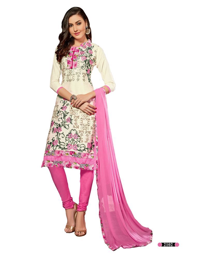 HELUM FAB White Cotton Dress Material Buy HELUM FAB White Cotton