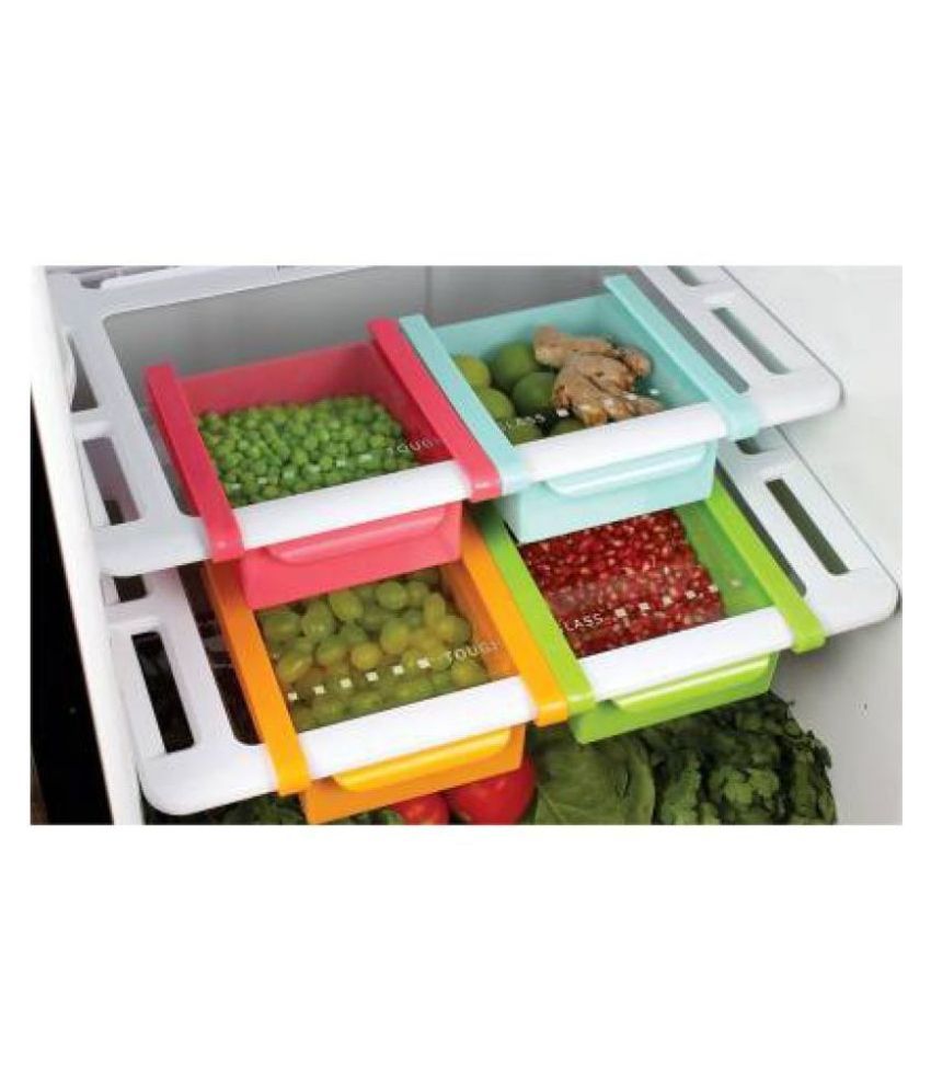 Xoriks Fridge Storage Rack Drawer 4 Pcs Multi Color Buy Online