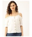 MARC LOIRE - White Cotton Blend Women's Regular Top ( Pack of 1 )