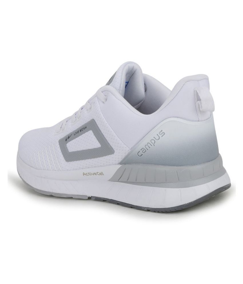 campus evok white running shoes