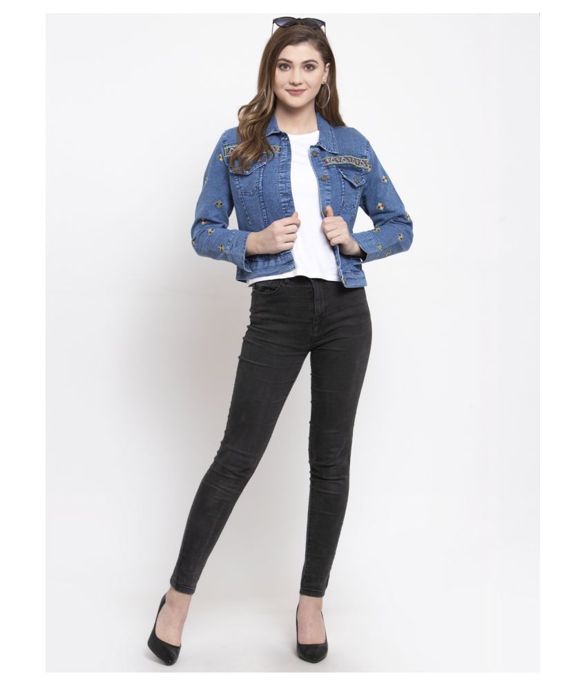 denim ethnic jacket