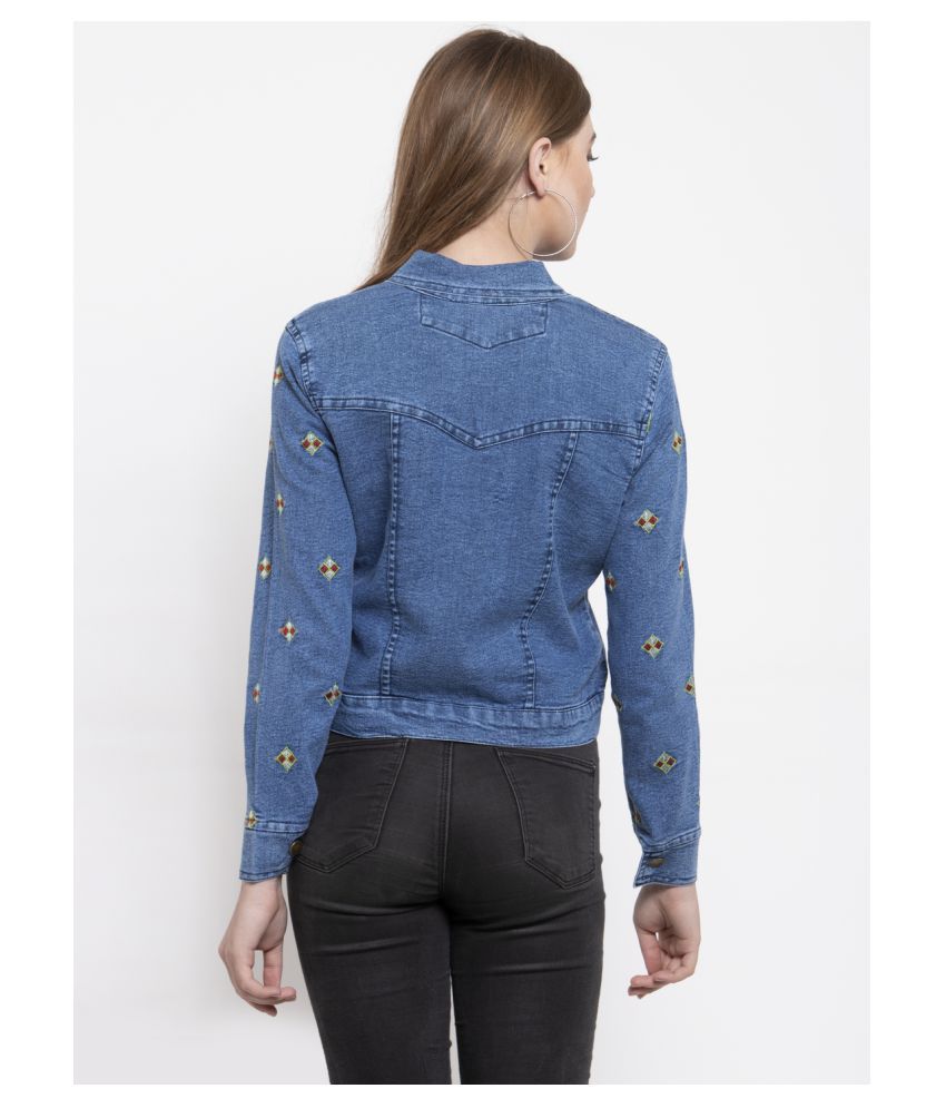 denim ethnic jacket