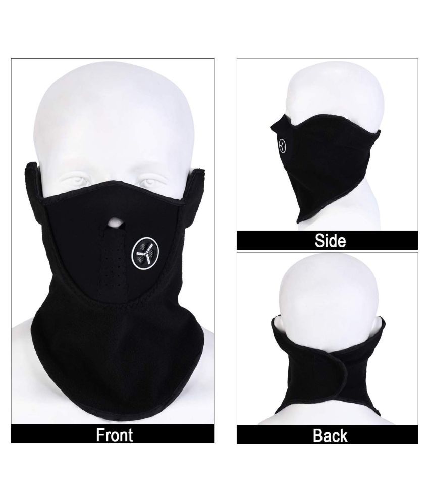 NITLOK Neoprene Half Face Bike Riding Mask (Black): Buy NITLOK Neoprene ...