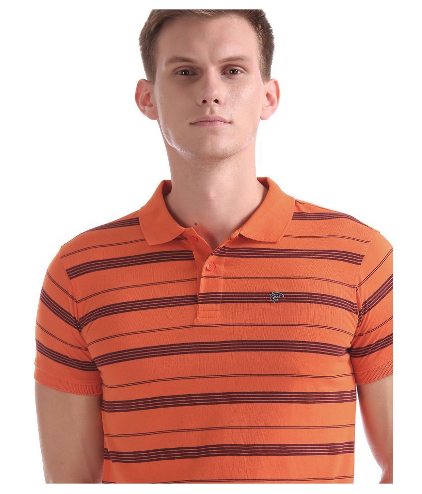 orange stripe polo