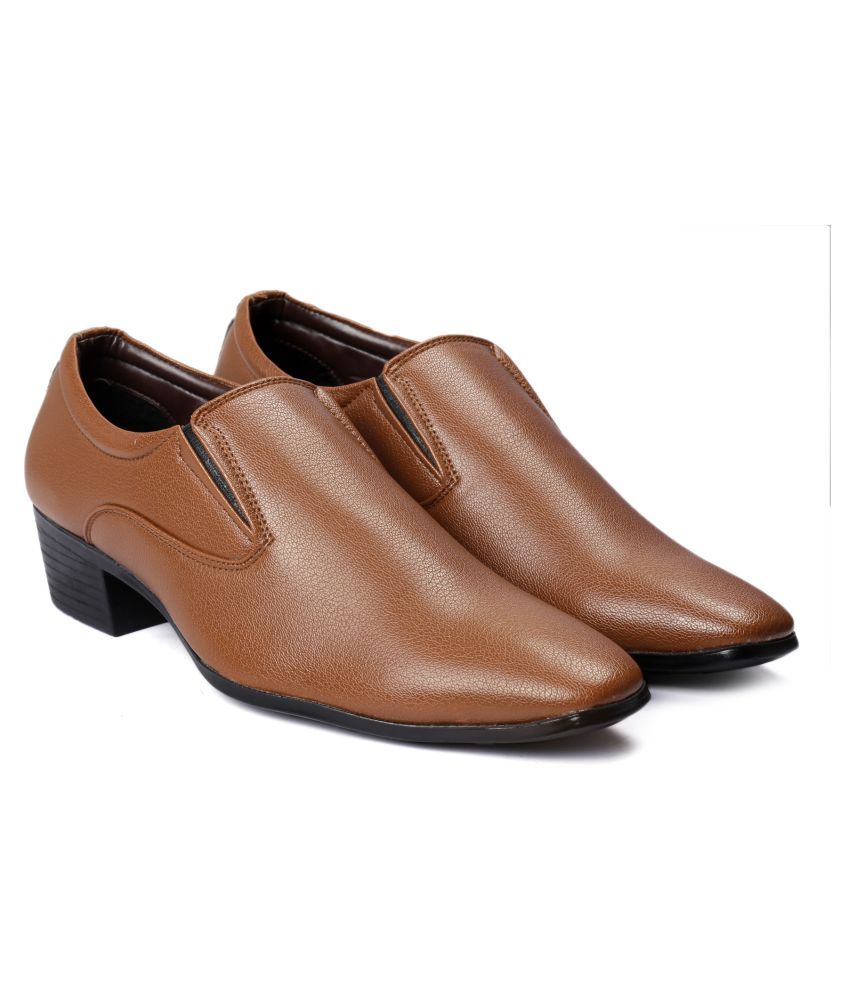     			YUVRATO BAXI Slip On Artificial Leather Tan Formal Shoes