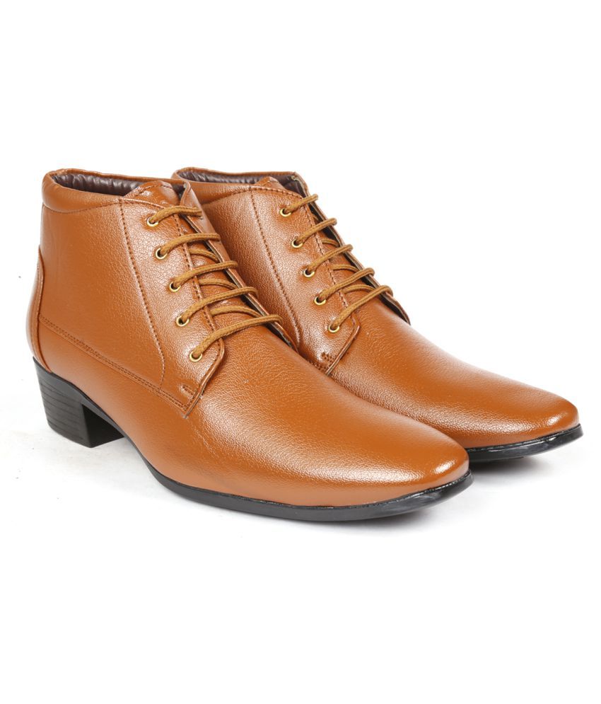     			YUVRATO BAXI Tan Formal Boot