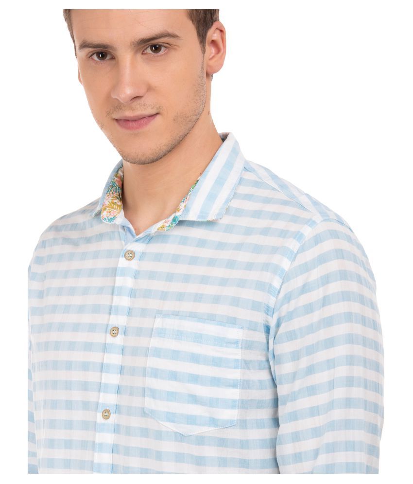 Cherokee 100 Percent Cotton Blue Shirt - Buy Cherokee 100 Percent ...