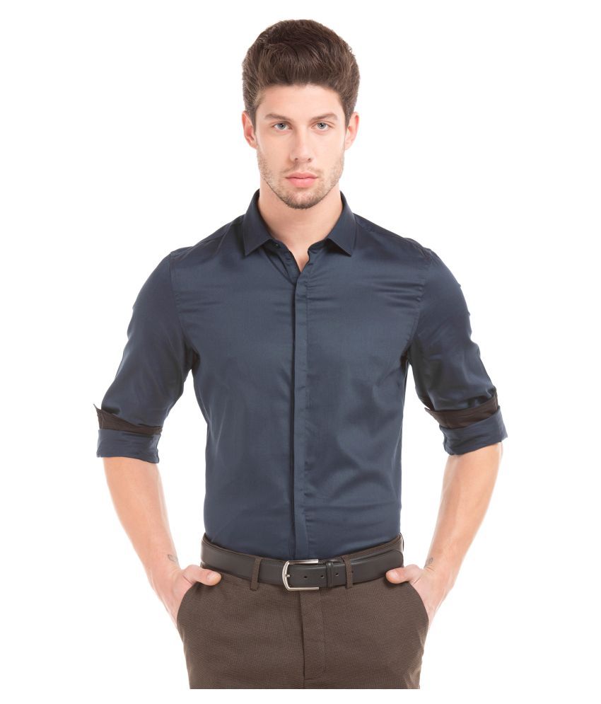 Elitus 100 Percent Cotton Blue Shirt - Buy Elitus 100 Percent Cotton ...