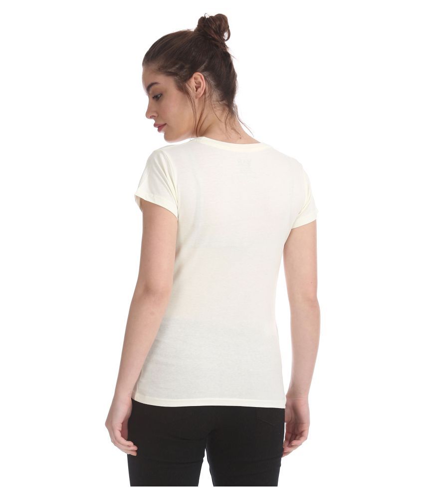 Buy Sugr Cotton White TShirts Online at Best Prices in India Snapdeal