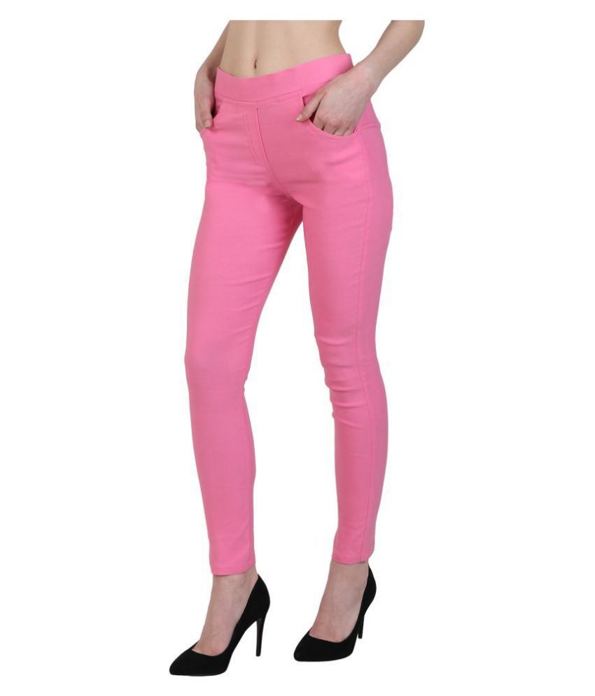 light pink jeggings