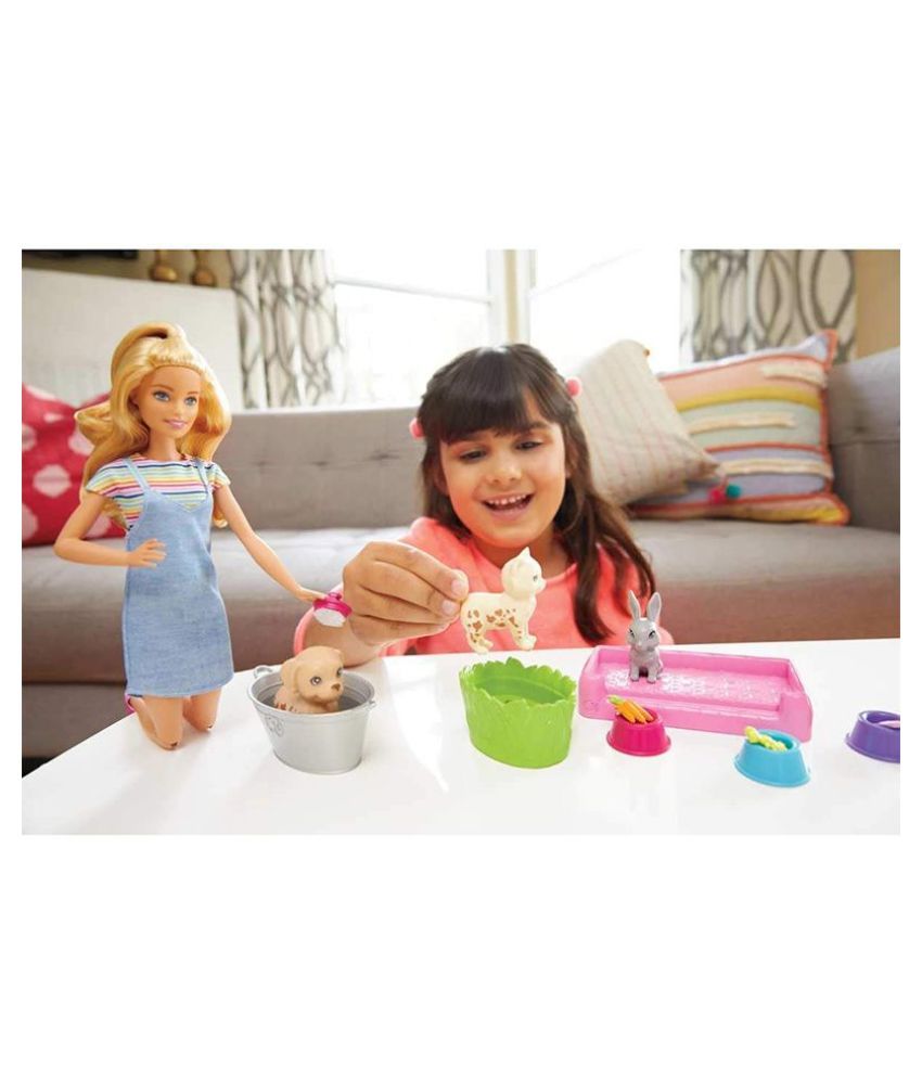 barbie wash and play pets