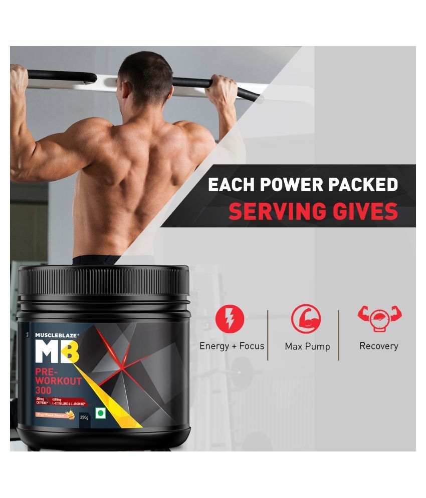 MuscleBlaze PRE Workout 300 250 gm Buy MuscleBlaze PRE