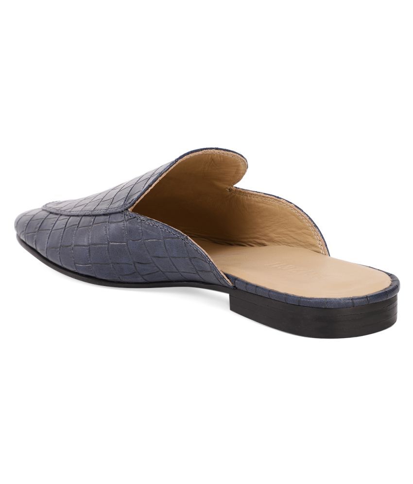 navy mules shoes