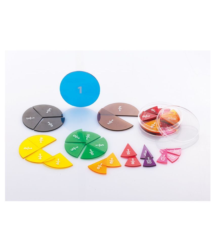 Mathworld Fraction circles math manipulatives montessori learning kit