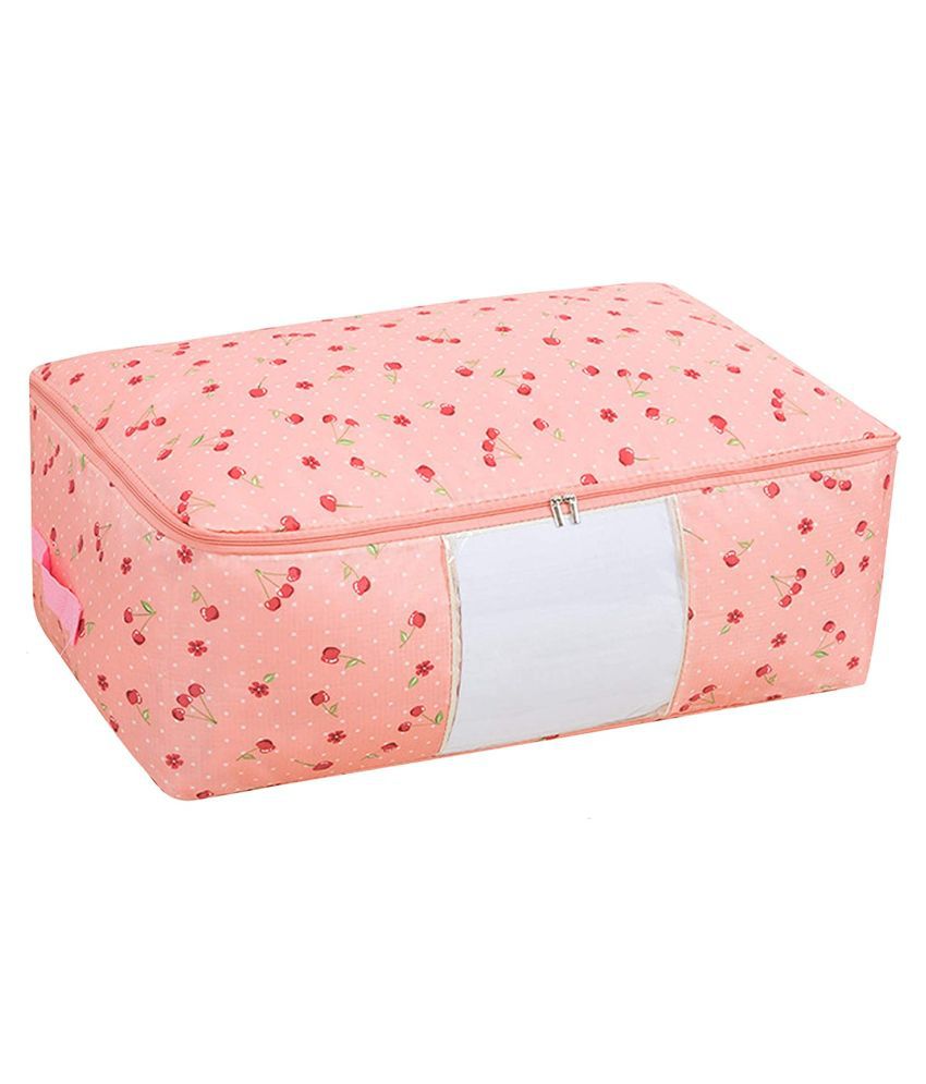     			House of Quirk Extra Large Handy Storage Travel Luggage Laundry Organizer Bags for Quilt Beddings Blanket - Pink Cherry